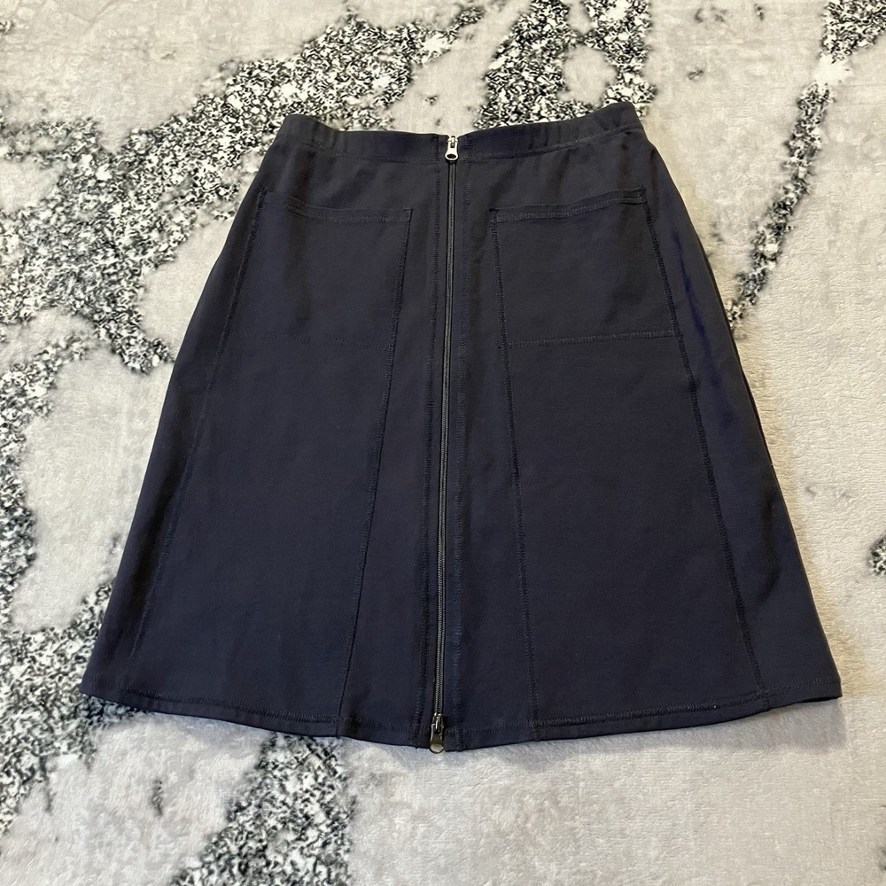 Joseph Ribkoff Skirt Womens Size 10 Gray A Line Front Zip Stretch Office